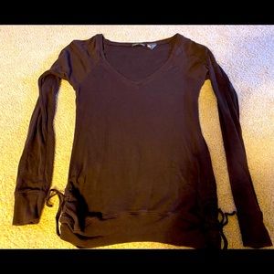 LinQ dark brown long sleeve top, S